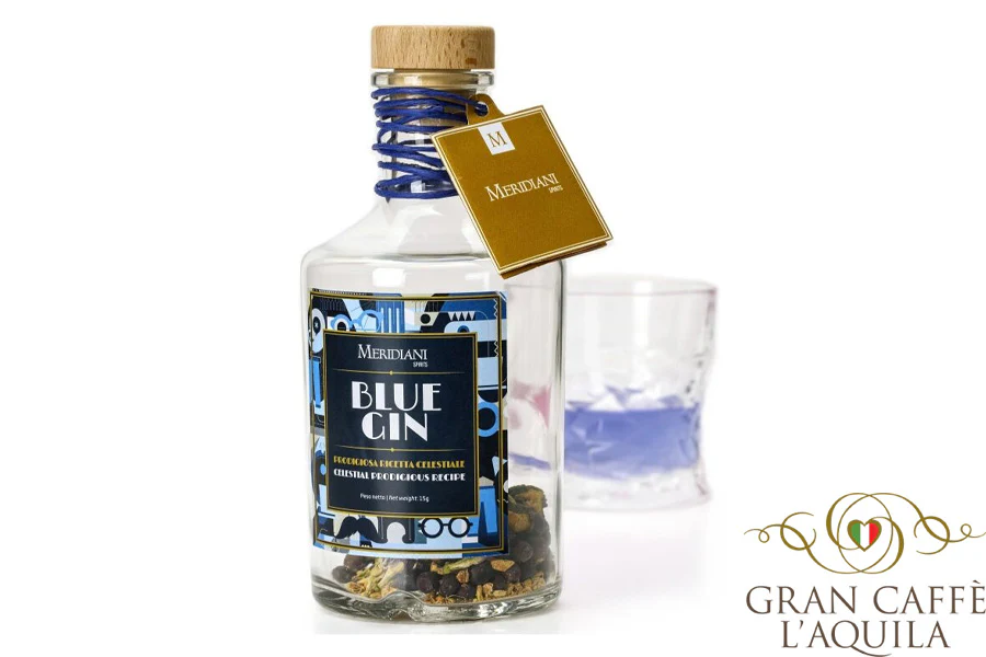 BLUE GIN- INGREDIENTS TO PREPARE LIQUEUR - MERIDIANI SPIRITS