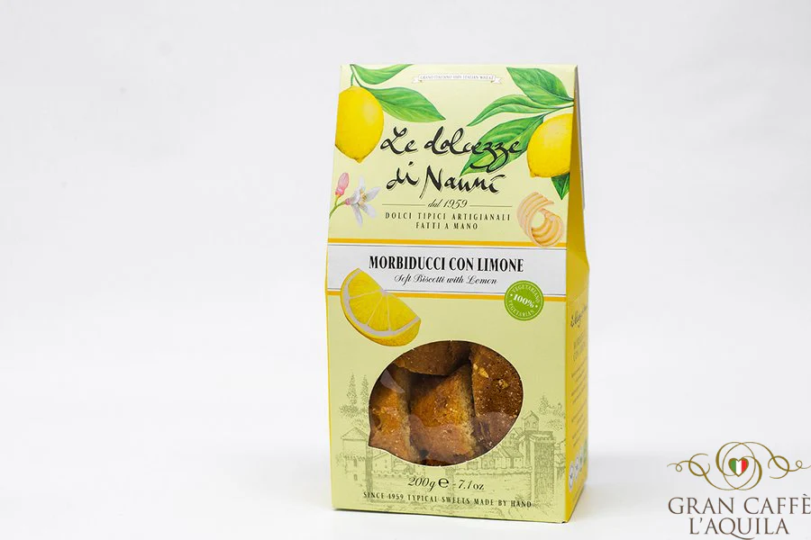 MORBIDUCCI CON LIMONE (SOFT BISCOTTI WITH LEMON) - LE DOLCEZZE DI NANNI (7.1oz/200g)