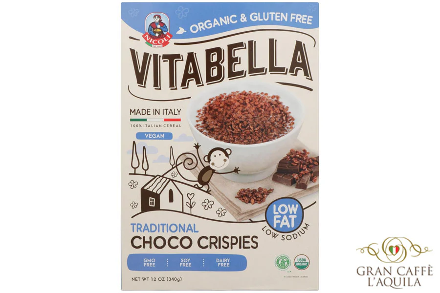 VITABELLA CHOCO CRISPIES CEREAL (12 oz/340g) ORGANIC & GLUTEN FREE